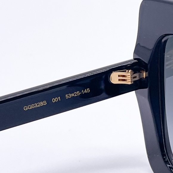 NEW GUCCI GG0328S 001 SQUARE WOMEN SUNGLASSES GUCCI NEW COLLECTION EYEWEAR - Picture 9 of 12